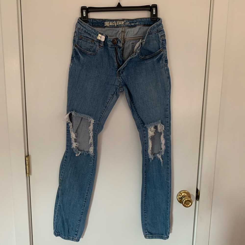 Low Rise Ripped Jeans